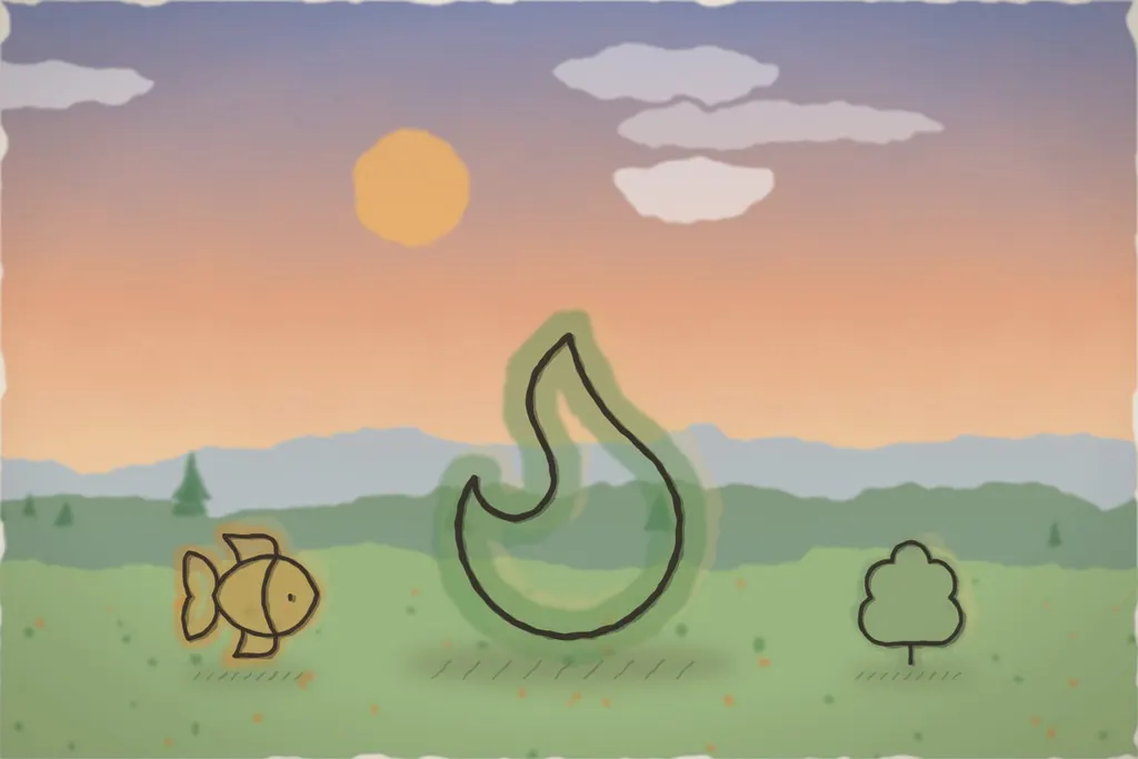 Grădina cu foișor și grătar (ilustrație)