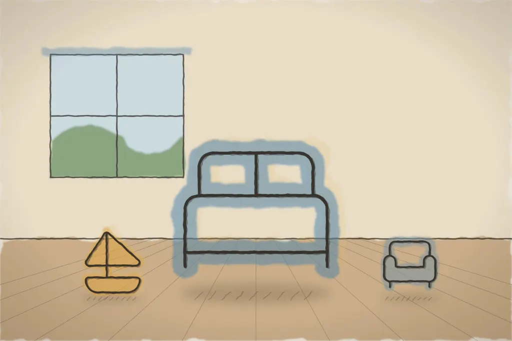 Cameră dublă cu balcon spre mare (ilustrație)